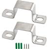 Flomore (20 Pezzi) Staffa per Tubo Quadrato M10x10mm 304 Acciaio Inox U Forma Staffa in Metallo Staffa per Appendere Tubi Morsetto per Tubo con Viti