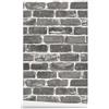 ICYEHAO Carta da Parati Mattoni Grigio,44.5 x 500cm Carta da Parati Adesiva Muro Grigia Bianca Mattone e Pietra Pellicola Adesiva per Mobili,Camera da Letto,Soggiorno,Bagno,Cucina