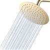 KINLIV Soffione doccia rotondo a pioggia, in acciaio inox spazzolato, con 90 ugelli in silicone anti-intasamento, montaggio a parete o a soffitto, 20,3 cm