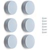 Poliplast - Set da 6 Pomelli, Design a cerchio, per Bambini, Verniciato a mano, Colore Azzurro Chiaro, Art. 8