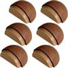 FRACOMO® Confezione da 6 fermaporta in legno adesivo | adesivo facile da usare (rovere)