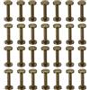 PATIKIL 25 Set di Viti Chicago, 20mm Viti a Slitta per Raccordi a Compressione L Bulloni Rivetti in Ottone Raccordi a Compressione per Cinture Pelle Album Ritagli Fotografici, Bronzo