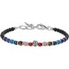 COAI Bracciale da Donna con Perline di Onice Opaco e Pietre dei 7 Chakra, Bracciale Chakra da Donna