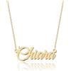UMAGICBOX Collana con nome personalizzato | 14 stili di font tra cui scegliere | Ciondolo personalizzabile in acciaio inossidabile placcato in oro 18K e argento sterling | Un regalo indimenticabile