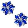 EVER FAITH Fermagli per Scarpe Rhinestone Cristallo Fibbia per per Donne,Decoro Fascino per Abito da Sposa Blu