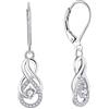 starchenie Starnny Orecchini Donna Argento 925,Orecchini Infinito with 3A Zirconia Cubica Aprile Birthstone con Placcato in oro Bianco Regali di Gioielli per Donna