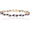Richapex Bracciale tennis placcato oro 18 carati classici eleganti braccialetti dell'infinito gioielli alla moda con scintillanti zirconi-19 cm