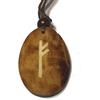 Germanenschmuck Fehu Rune - Ciondolo in osso (marrone) | Runen, gioielli runen