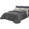 Tata Home Trapunta Coperta Piumone Invernale Caldissimo imbottito 570 gr/mq in Pile Velluto 3D e Agnellato Sherpa Letto Matrimoniale 2 Piazze 260x260 cm Made in Italy Mod. ZigZag Glitter Nero Antracite