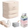 Generico Organizer Autocompressivo Salvaspazio Implicationi, Sacchi a Compressione per Viaggi, Borsa Portaoggetti Salvaspazio per Trapunte, Vestiti, Coperte, Cubo di Imballaggio(White,XL)