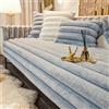 WJHDWYD Copridivano con Penisola in Peluche, Copridivano Angolare a Sinistra/Destra 3/2/1 Posti, Fodere Copridivano Angolare Copridivano Antiscivolo Chaise Longue a Forma di L(Blu,45x45cm)