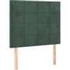 vidaXL Testiere 2 pz Verde Scuro 100x5x78/88 cm in Velluto