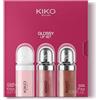 KIKO Milano Glossy Lip Set, Set Makeup: 2 Lucidalabbra Idratanti E 1 Crema Labbra Perfezionatrice
