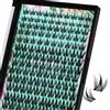 AMZGIRL LASH 140Pcs Ciglia Finte Manga Ciglia Finte Ciuffetti Wet Look Ultra-Sottile Lash Band Estensioni ciglia Spiky Anime Ampio Span Lashes (Puppy, D-10-18mm)