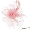 AOWVUTS Fascinators per Capelli da Donna Fascinator Copricapo da Sposa con Clip Fascinatori Cappello Fascia di Fiori di Piume Accessori per Ragazze Cocktail Nozze Festa del Tè