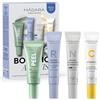 MÁDARA Botanic Activist - Mini kit di rinnovamento a 4 livelli, scrub AHA, alternativa al retinolo, siero niacinamide e crema vitamina C, regalo naturale per la cura della pelle, perfetto per Natale