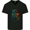 Magiche Funghetti Psichedelici Trippy LSD Maglietta In Cotone A V Per Uomo