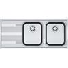 Franke Lavello da Incasso 2 Vasche con Gocciolatoio a Sinistra 116 x 50 Inox Smart Franke SRX 621 101.0356.896 85864887