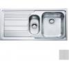 Franke Lavello da Incasso 2 Vasche con Gocciolatoio a Sinistra Inox Logica Line Dekor LLL 651 100 x 50 Franke 101.0086.254 85800157