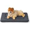 Bedsure Cuccia lavabile per cani piccoli - 61x46 cm Letto per gatti grandi con imbottitura in schiuma ad alta densità, cuscino per cani in peluche Sherpa lavabile, grigio scuro