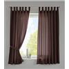 Gardinenbox 2er Set Vorhänge Schal Schlaufen Nastro Arricciato microraso Traslucido Tinta Unita Opaco, 100% Poliestere, Marrone, HxB 175x140 cm