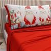 PETTI Artigiani Italiani - Lenzuola in Cotone con Federe in Stampa Digitale di Natale, Lenzuola Natalizie Una Piazza e Mezza, Completo Letto Natalizio, Xmas 6 Rosso, 100% Made in Italy