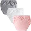 Adigau Set di 3 mutandine in cotone per neonata e ragazzo, Bloomers, in vita elasticizzata leggera, copri pannolino morbido e confortevole, 0-3 anni, A8., 6-12 mesi