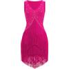EFOGEP - Abito da donna per salsa latina, stile vintage anni '20, senza maniche, con strass, a strati, con frange, ideale per cocktail, balli da sala, tango, cha-cha, rumba, flapper, camicia, Colore