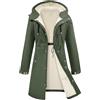 RITOSTA Giacca Softshell Donna Lungo Leggera Giacca a Vento Antivento Trench Impermeabile Cappotto con Cappuccio Giacca Pile per All'aperto