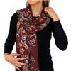 NELUHA Sciarpa in cotone leggero (bordeaux), bordeaux, 180x70cm