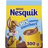 NESQUIK 30% Meno Zuccheri Preparato per Bevanda con Cacao Solubile, Sacchetto 300g