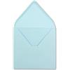 Glüxx-Agent 25 buste per lettere blu chiaro - formato quadrato 14 x 14 cm - con incollaggio a umido - lembo di chiusura a punte - ideali per Natale, matrimonio e inviti - Glüxx-Agent