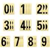 YIKIADA 30 PCS Numeri Adesivi Grandi Vinile per Numerare Porte, Cassette delle Lettere, Adesivo con numero Impermeabile, Etichette - Nero