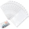 Kahaybeall 12 Pezzi Raccoglitori A5 con Cerniera, Plastica Tasche Trasparenti Impermeabili in PVC con 6 Fori per Documenti, Fatture, Foto e Cancelleria, Organizzatore Multifunzionale per Ufficio e Scuola