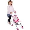 fantastiko Toys Carrozzina Passeggino per Bambole Giocattolo Bambini Pieghevole con Cintura Inferiore e Rivestimento in Tessuto a Fantasia