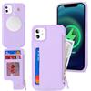 SailorTech Custodia per iPhone 11 Custodia in Pelle con porta carte di credito mag safe, iPhone 11 Custodia con slot per carte di credito Portafoglio Zipper per donna-Viola