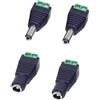 JZK 4x DC Adattatore, connettore adattatore alimentazione DC 5.5 mm x 2.1 mm, adattatore spina e jack DC maschio e femmina 5.5 x 2.1 mm per telecamera sicurezza CCTV, striscia luminosa a LED, router
