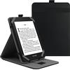 VOVIPO Custodia protettiva universale per kindle Paperwhite Kobo e-Reader da 6 pollici, custodia Stand Folio per Kobo/Kindle/Tolino/Pocketbook/Sony 6, con angoli di visualizzazione multipli-BK