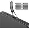 GIOPUEY Adesivo Antipolvere a Rete per iPhone 17 PRO, 4 Pezzi Altoparlante di Protezione Integrato e Porta di Ricarica, Anti Dust - Black