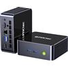 GMKtec M3 Ultra Mini PC con Intel Core i7 12700H (14C/20T 4,7 GHz), 32 GB di RAM DDR4 + 1 TB di SSD NVMe, Mini Computer Desktop con grafica Iris XE, Triplo display 4K, WiFi 6, BT5.2, USB-C