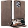 Monweicz Cover Compatibile con IPhone 13 Pro Max, Custodia Portafoglio con Slot per Scheda, Protezione Completa Premium in Pelle PU, Flip Libro Magnetica IPhone 13 Pro Max, Caffè