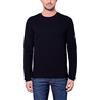 Calvin Klein Jeans Maglietta Maniche Lunghe Uomo Monologo Badge Waffle Basic, Nero (Ck Black), XS