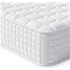 Vesgantti Materasso Singolo, 80x190x24 cm Materasso a Molle Insacchettate Individuali Memory Foam 7 zone Ergonomia e Traspirabilità Ottimali Sistema Anti umidità Rigidità Media Sottovuoto, Bianca