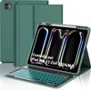 FOGARI Tastiera Magnetica per iPad Pro 13 2024 (M4), QWERTY Italiano Keyboard Retroilluminata Bluetooth Staccabile, Custodia con iPad Pro 13 pollici M4 2024, Verde Scuro