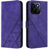 Generic Custodia per Honor 400 Smart Flip Cover Caso Libro in PU Pelle Portafoglio Custodia Card Slot Supporto Chiusura Magnetica Cover per Honor 400 Smart, Viola