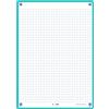 Oxford Révision 2.0 Bristol Cards - Cartoncini formato A5 (14,8 x 21 cm) piccoli quadrati su entrambi i lati, cornice verde menta, confezione da 50