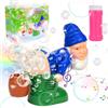 COLEESON Macchina per Bolle Babbo Natale con Luce e Musica, Giocattolo Divertente per Bambini, Macchina Bolle di Sapone Natalizia Portatile, Regalo per Ragazzi e Ragazze