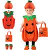 Kinwers Costume Zucca Bambino,Vestito Halloween Neonato per Bambini 2/3 anni