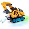 Kizeefun Escavatore Giocattolo, Auto Walking Fun Pitch, Auto Kids Excavator Giocattolo con luci e musica per 3 4 5 6 7 anni