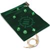ENHANCE Tappetino per Dadi Roll on a Scroll e Set di 7 Dadi in Acrilico - Custodia in Velluto con 7 Dadi in Acrilico Abbinati, Supporto e Vassoio. Compatibile con D&D e Giochi da Tavolo - Verde